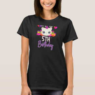 Liebliche Katze 5. Geburtstag Katzen Hausbesitzer T-Shirt