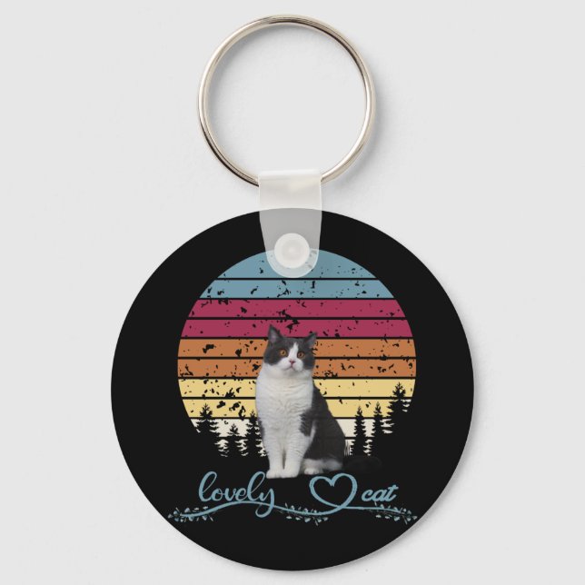 Liebliche Katze Schlüsselanhänger (Vorderseite)