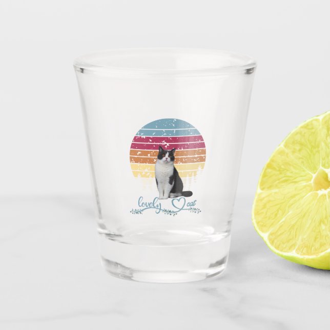 Liebliche Katze Schnapsglas (Vorderseite)