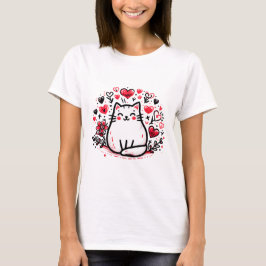 Liebliche Katze Zeichne FrauenT - Shirt