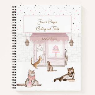 Liebliche Katzen im Bäckereibuch Notizbuch