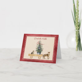 Liebliche Katzen mit Wagenhotelkarte Karte