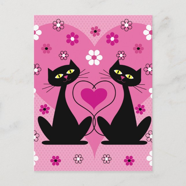 Liebliche Katzen Postkarte (Vorderseite)