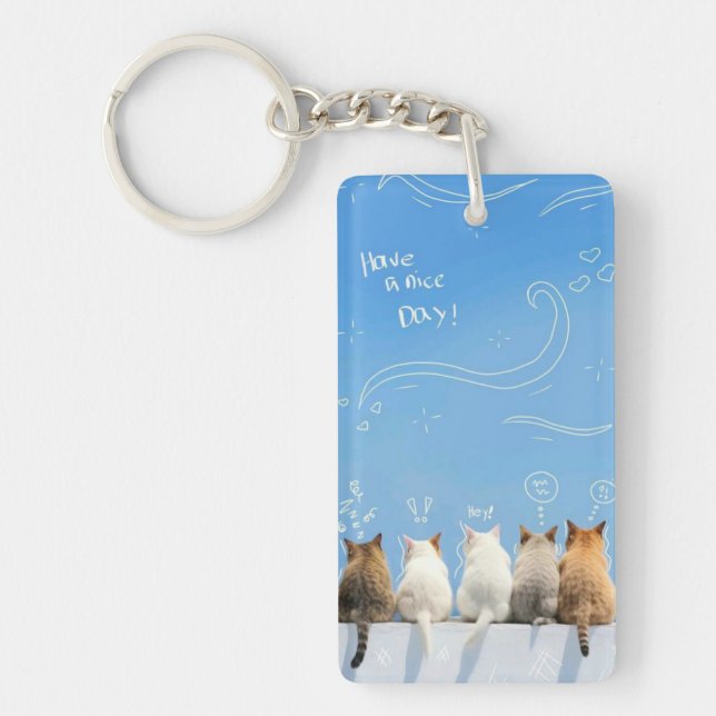 Liebliche Katzen Schlüsselanhänger (Vorderseite)