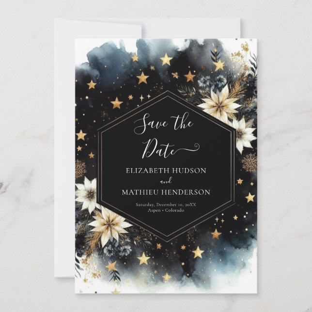 Liebliche klassische Hochzeit Save The Date (Vorderseite)