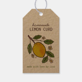 Liebliche Lemons hausgemachte Leckereien Rustikale Geschenkanhänger