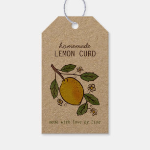 Liebliche Lemons hausgemachte Leckereien Rustikale Geschenkanhänger