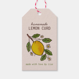 Liebliche Lemons hausgemachte Leckereien Rustikale Geschenkanhänger