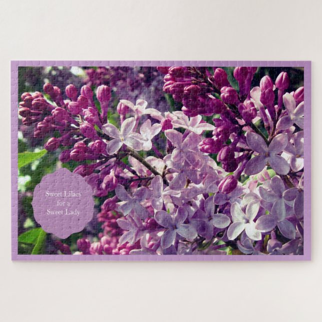 Liebliche Lilacs für eine süße Lady Puzzle (Horizontal)