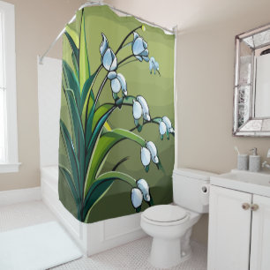Liebliche Lily: zarter Tanz in springtime Serenity Duschvorhang