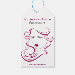 Liebliche Mädchen Ikone lila Haarstyling Branding Geschenkanhänger
