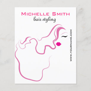 Liebliche Mädchen Ikone rosa Haare Haarstyling Bra Flyer