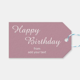 Liebliche Mauve - Rosa GeburtstagsgeschenkTags Geschenkanhänger
