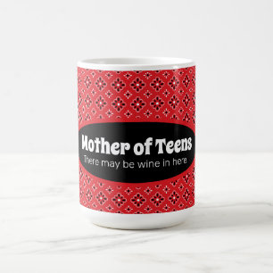Liebliche Mutter von Teens Red Bandana Tasse