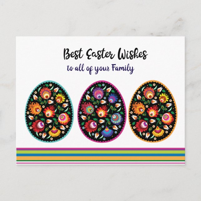 Liebliche Osterfolklore, Postkarte für benutzerdef (Vorderseite)