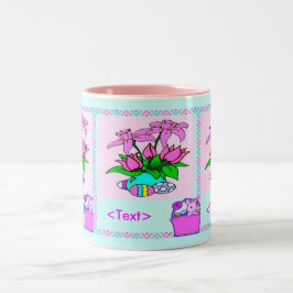 Liebliche OsterTasse Zweifarbige Tasse