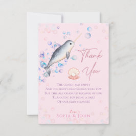 Liebliche Ozean Baby Narwhal & Blasen Danke Auto