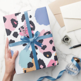 Liebliche Pastel Leopard Spots Geschenkpapier