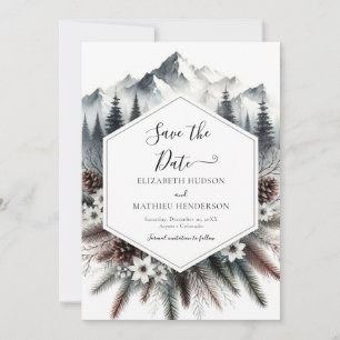 Liebliche Pine Mountain Hochzeit Save The Date