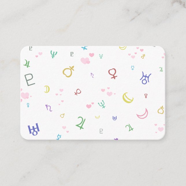 Liebliche Planeten Visitenkarte (Vorderseite)