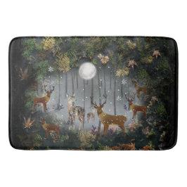 Liebliche Reindeer At Night Badematte