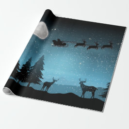 Liebliche Reindeer At Night Geschenkpapier
