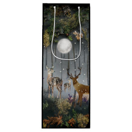 Liebliche Reindeer At Night Geschenktüte Für Weinflaschen