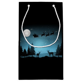 Liebliche Reindeer At Night Kleine Geschenktüte