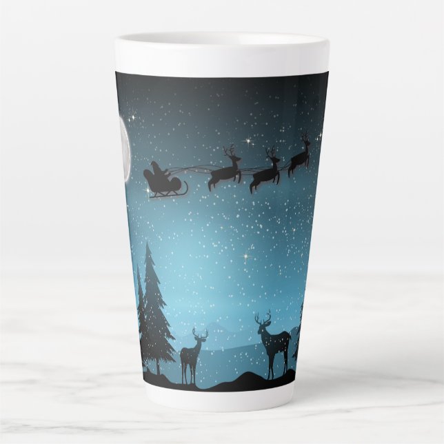 Liebliche Reindeer At Night Milchtasse (Vorderseite)