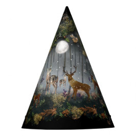 Liebliche Reindeer At Night Partyhütchen