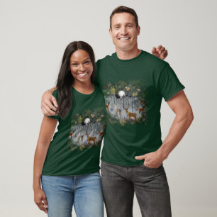 Liebliche Reindeer At Night T-Shirt
