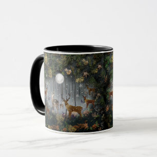 Liebliche Reindeer At Night Tasse