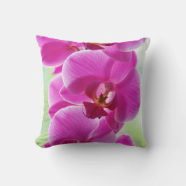 Liebliche rosa Orchideen Kissen