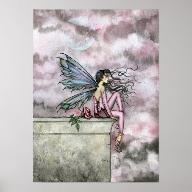 Liebliche Rose Fairy Poster Print von Molly Harris (Vorne)