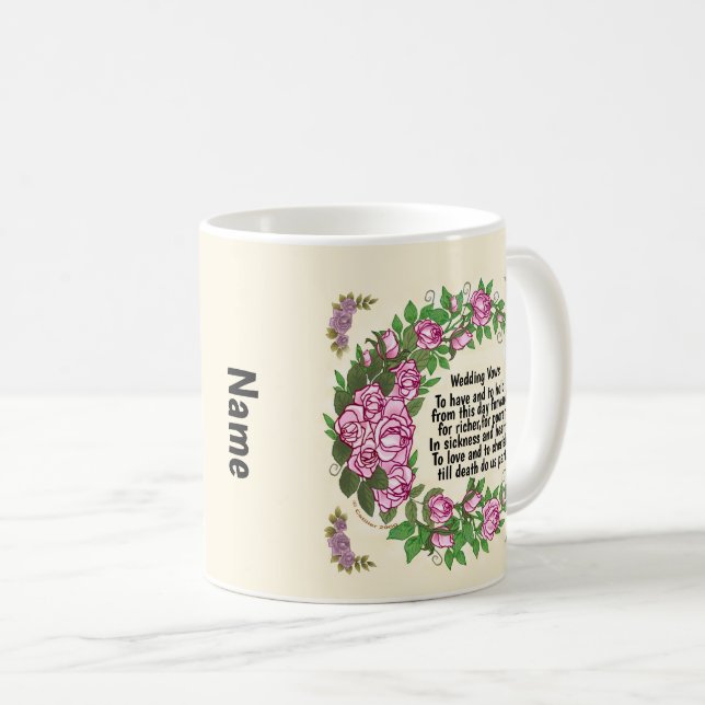 Liebliche Rose Hochzeiten von Tasse (VorderseiteRechts)