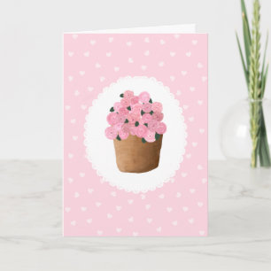 Liebliche Rosenrosen Blume Glücklicher Valentinsta Karte