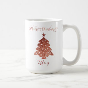 Liebliche Rote Imitate Foil Christmas Tree Thema Kaffeetasse