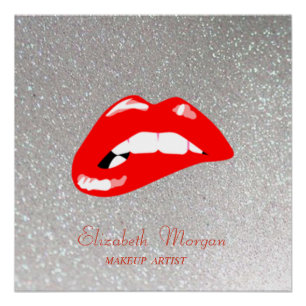 Liebliche rote Lippen, Maskenbildner Poster