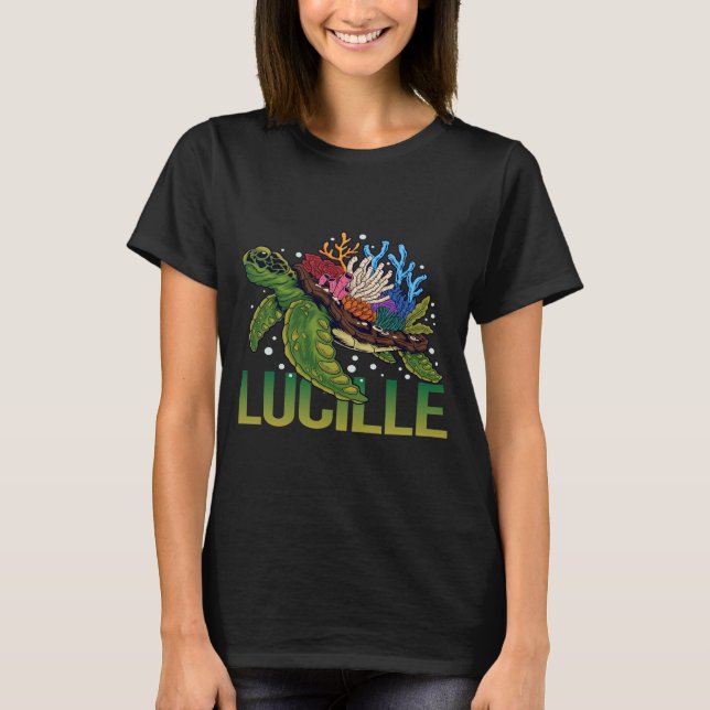 Liebliche Schildkröte - Name Lucille T-Shirt (Vorderseite)