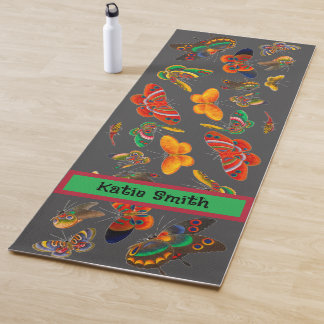 Liebliche Schmetterlinge schreiben Ihren eigenen N Yogamatte