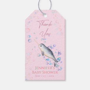 Liebliche Seychellen Narwhal & Blubbles Geschenkanhänger