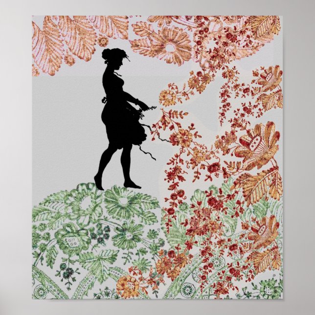 Liebliche Silhouette Girl Poster (Vorne)