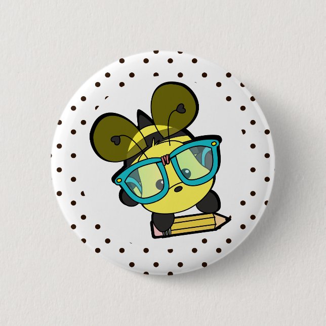 Liebliche Smarty Bee Button (Vorderseite)