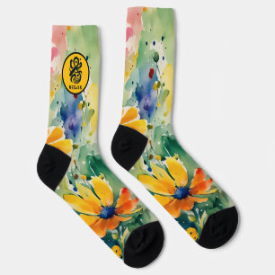 Liebliche süße Blume und Rose Socken