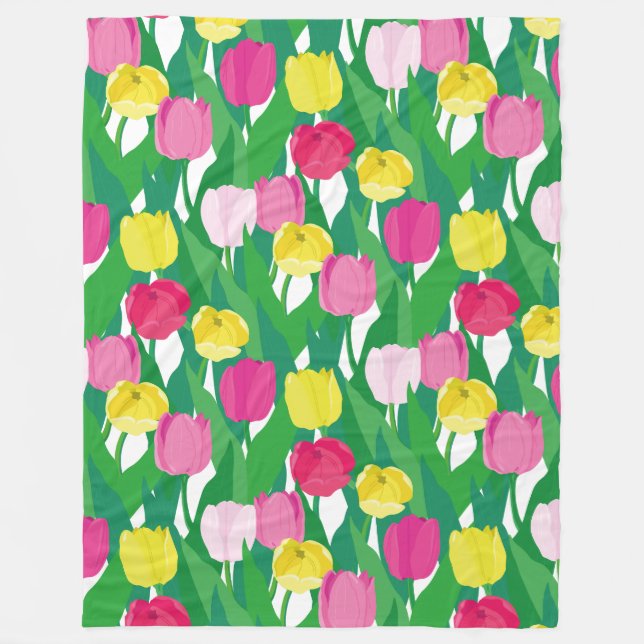 Liebliche Tulpen. Fleecedecke (Vorderseite)