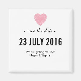 Liebliche und einfache Hochzeit speichern Sie das  Magnet