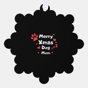 Liebliche Weihnachtshunde-Mama Ornament Karte