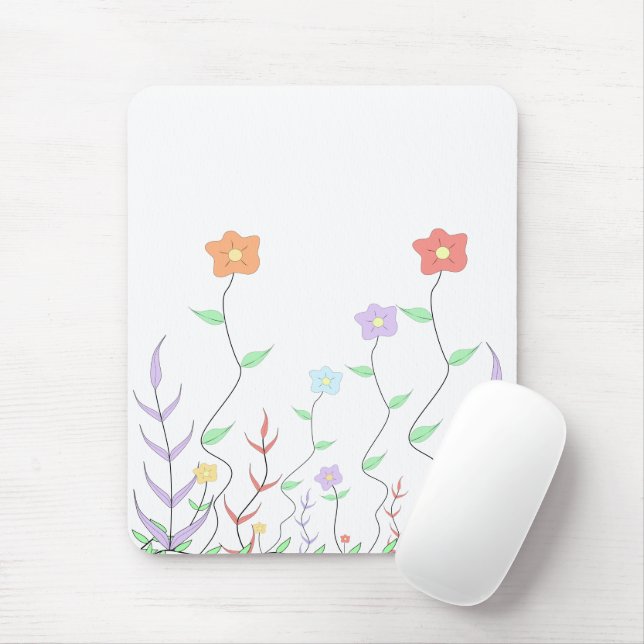 Liebliche Wildblumen Mousepad (Mit Mouse)