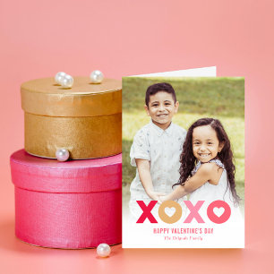 Liebliche XOXO Editable Color Valentine Day Card Feiertagskarte