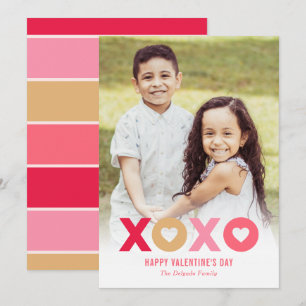 Liebliche XOXO Editable Color Valentine Day Card Feiertagskarte